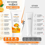 Acne Luxe Face Wash- Vitamin C, 2% Salicylic Acid & Niacinamide | Oil Control, Pimple Care, Deep Cleansing & Skin Brightening Formula