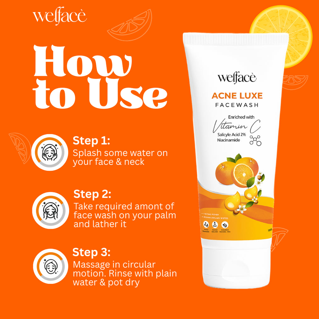 Welface Acne Luxe Face Wash – Anti-Acne, Oil Control & Brightening