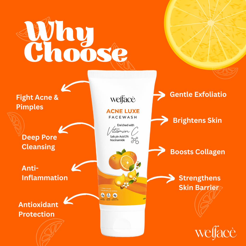 Welface Acne Luxe Face Wash – Anti-Acne, Oil Control & Brightening