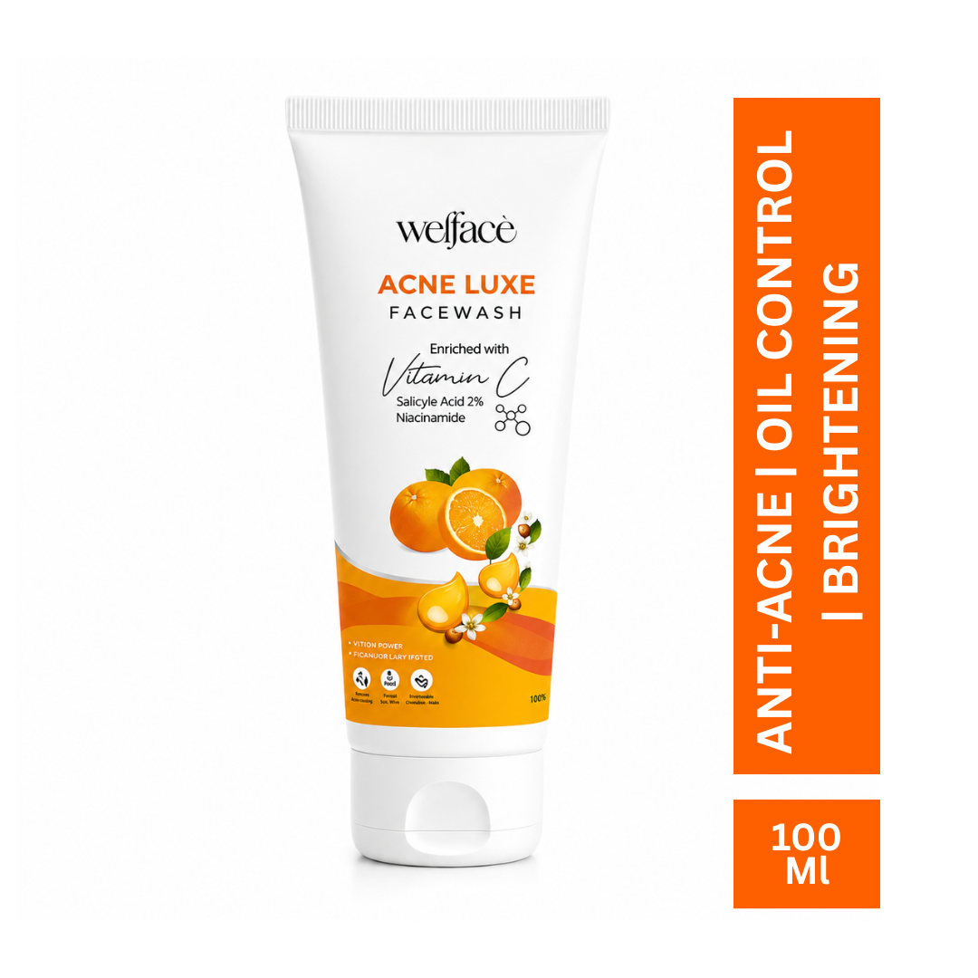 Acne Luxe Face Wash- Vitamin C, 2% Salicylic Acid & Niacinamide | Oil Control, Pimple Care, Deep Cleansing & Skin Brightening Formula