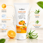 Acne Luxe Face Wash- Vitamin C, 2% Salicylic Acid & Niacinamide | Oil Control, Pimple Care, Deep Cleansing & Skin Brightening Formula